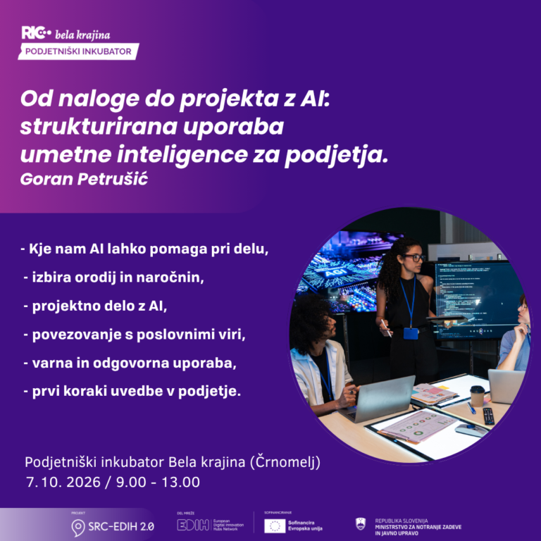 Od naloge do projekta z AI strukturirana uporaba umetne inteligence. (Instagram Post)